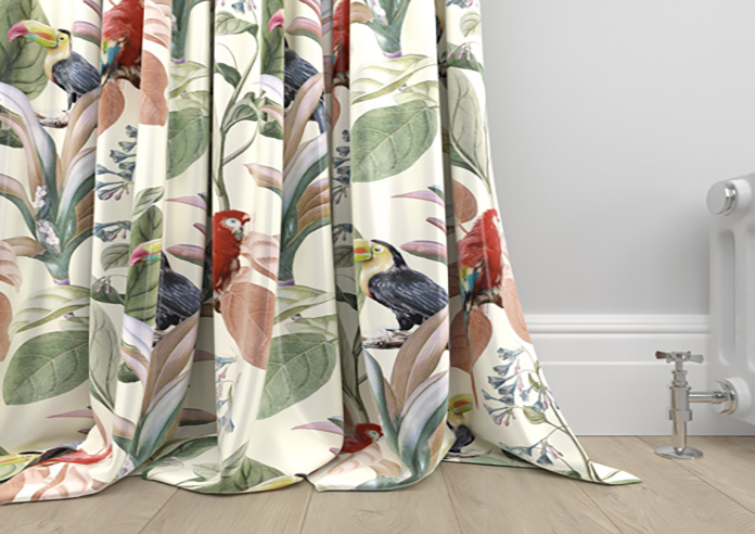 Parakeet Faux Silk, Pink Lotus - Made to Measure Curtain - Image 6